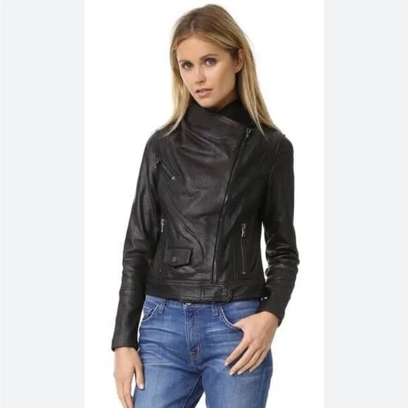 Vince | Textured Moto Leather Jacket - Picture 8 of 16